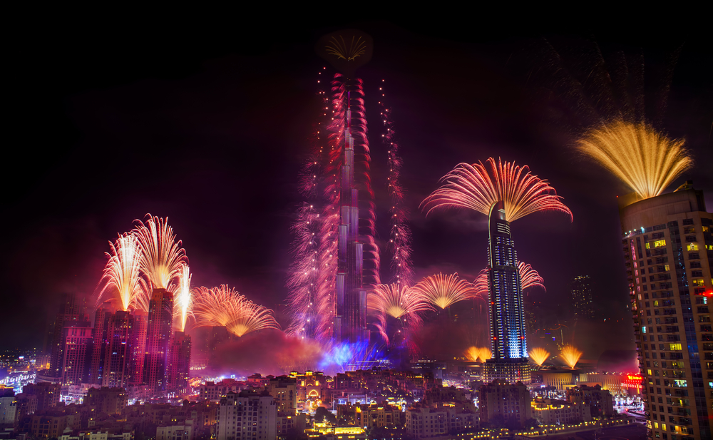 Dubai New Years Fireworks Display