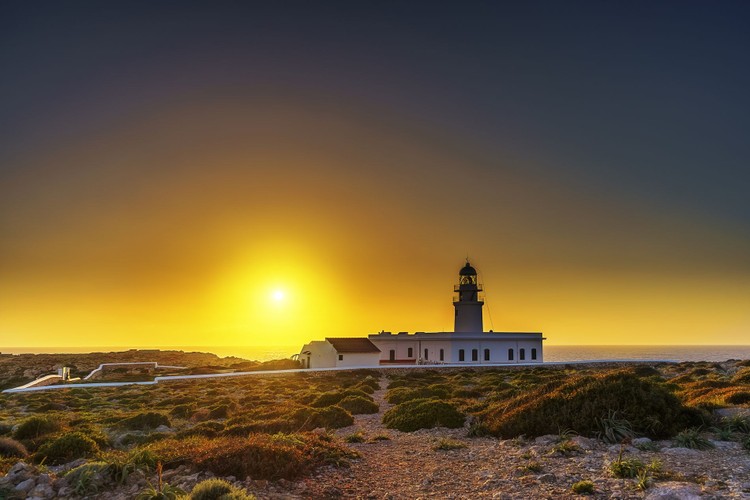 Sunset from the Cap de Cavalleria lighthouse in Punta Nati