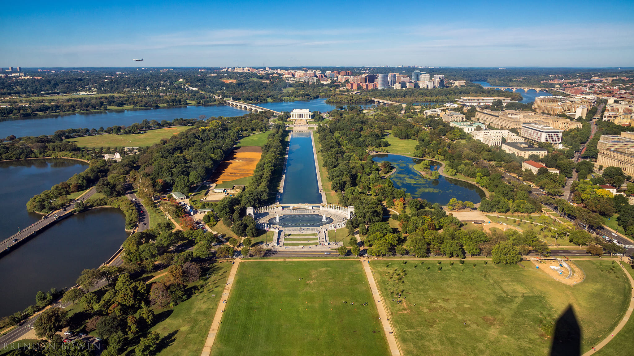 The lawn of the National Mail in Washington D.C.